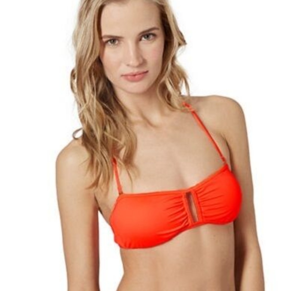 Top Shop Orange Bandeau Bikini 4/ 6 NWOT